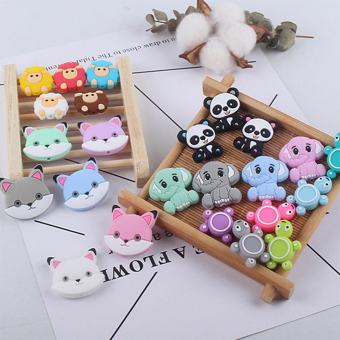 Wholesale 3CM Silicone Elephant Panda Sheep Beads JDC-BDS-Baoqin010