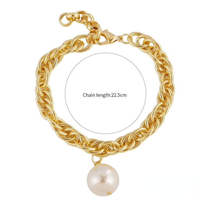 Wholesale Baroque Pearl Alloy Bracelet JDC-BT-ManY001