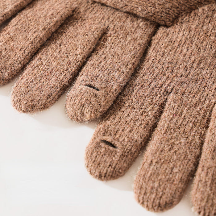 Wholesale Sheep Wool Fleece Warm Flip Finger Touch Screen Gloves MOQ≥2 JDC-GS-GuD003