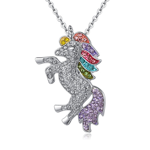 Jewelry WholesaleWholesale unicorn unicorn necklace colorful pony pendant MOQ≥2 JDC-NE-maida001 Necklaces 迈达 %variant_option1% %variant_option2% %variant_option3%  Factory Price JoyasDeChina Joyas De China