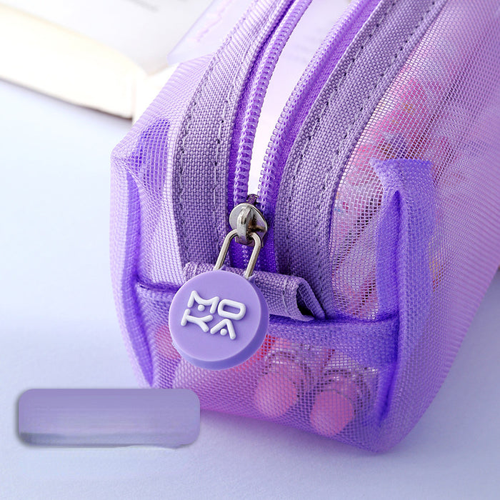 Wholesale pencil bag plastic transparent stationery bag large capacity MOQ≥2 JDC-PB-XuF001