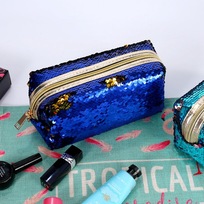 Wholesale Hand Zipper Cosmetic Bag Sequin Bag Student Coin Purse JDC-WT-SMS002