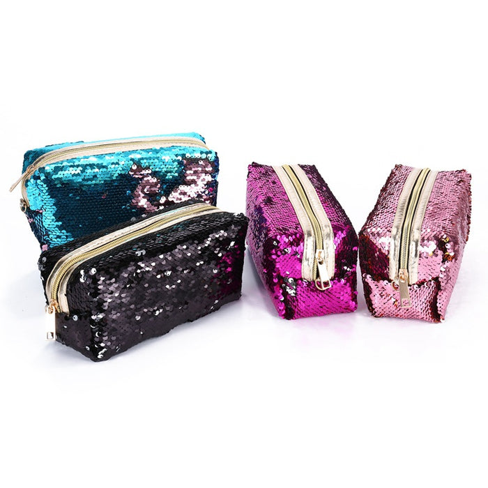 Wholesale Hand Zipper Cosmetic Bag Sequin Bag Student Coin Purse JDC-WT-SMS002