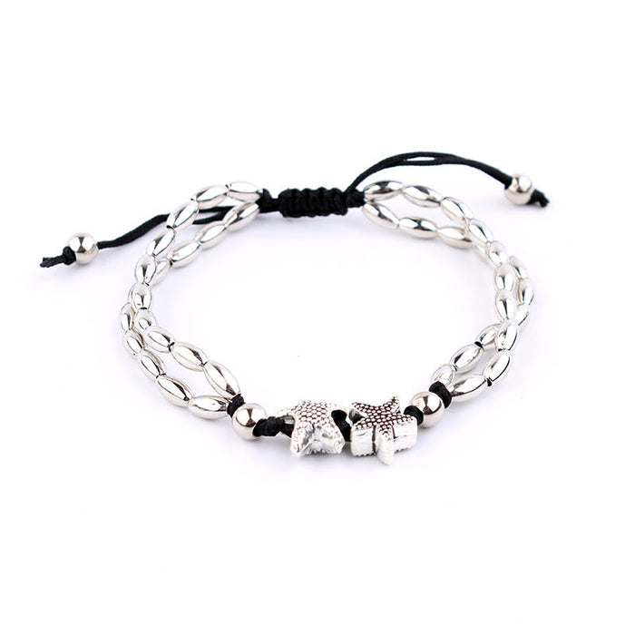 Wholesale Boho Leaf Fish Multilayer Hand Anklet JDC-AS-Lingda004