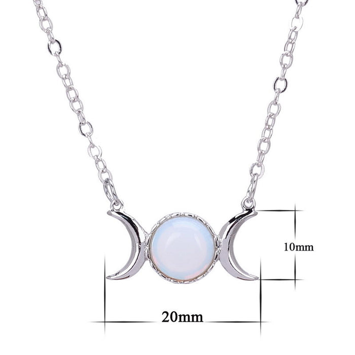 Wholesale Titanium Steel Colorfast Natural Stone Necklace Amethyst Guardian Stone MOQ≥2 JDC-NE-Chen001