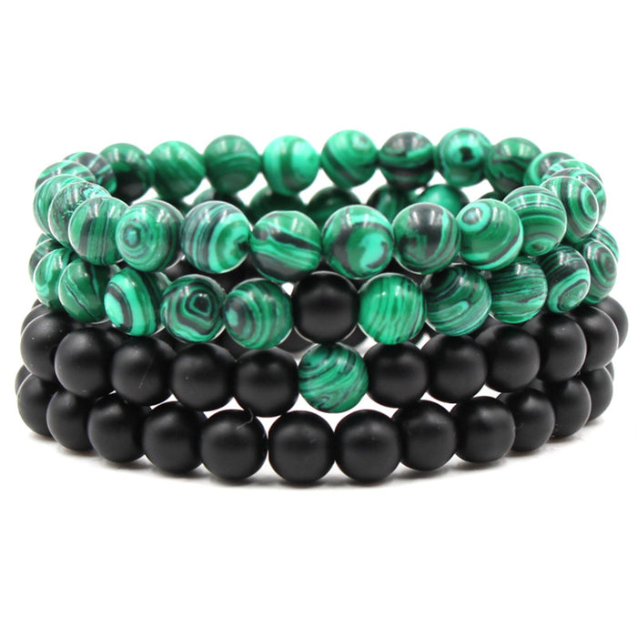 Jewelry WholesaleWholesale 8mm dumb black matte Malachite couple Bracelet JDC-BT-Xinduo007 Bracelet 新朵 %variant_option1% %variant_option2% %variant_option3%  Factory Price JoyasDeChina Joyas De China