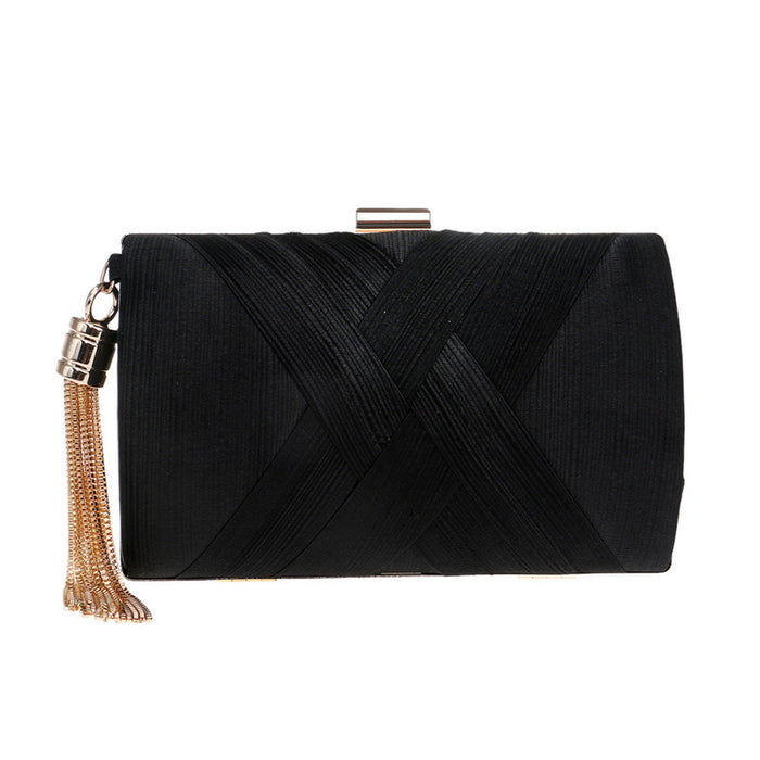 Wholesale tassel evening bag ladies silk banquet evening bag JDC-HB-YMi007