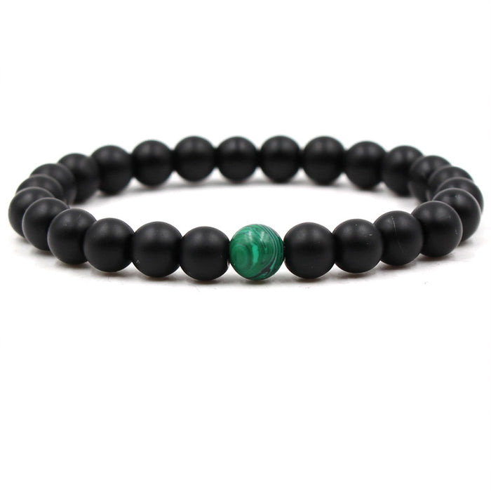 Jewelry WholesaleWholesale 8mm dumb black matte Malachite couple Bracelet JDC-BT-Xinduo007 Bracelet 新朵 %variant_option1% %variant_option2% %variant_option3%  Factory Price JoyasDeChina Joyas De China