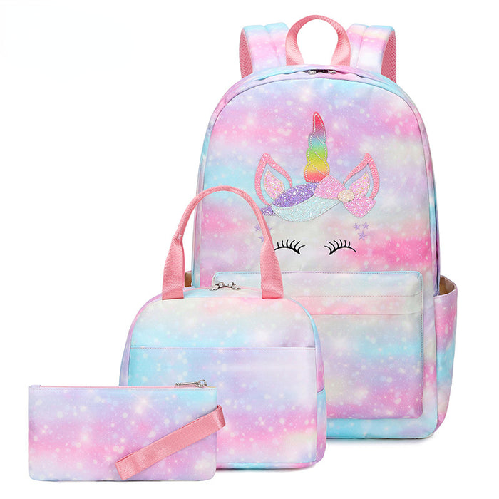 Wholesale Tie Dye Printed Large Capacity Polyester Backpack Set JDC-BP-YongF002