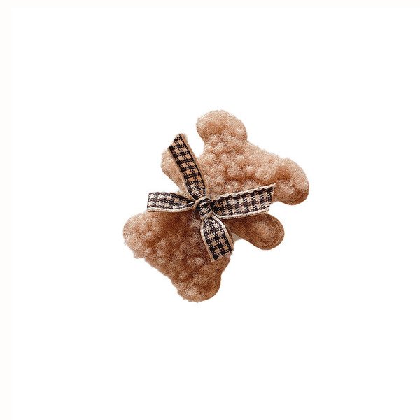 Wholesale Hair Clips Plush bear hairpin JDC-HC-MiYu012