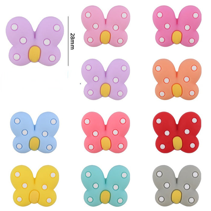 Wholesale 28MM Cartoon Silicone Butterfly Beads JDC-BDS-Baoqin012