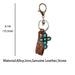 Jewelry WholesaleWholesale Leather Alloy Turquoise Cross Keychain MOQ≥2 JDC-KC-HeYi002 Keychains 合异 %variant_option1% %variant_option2% %variant_option3%  Factory Price JoyasDeChina Joyas De China