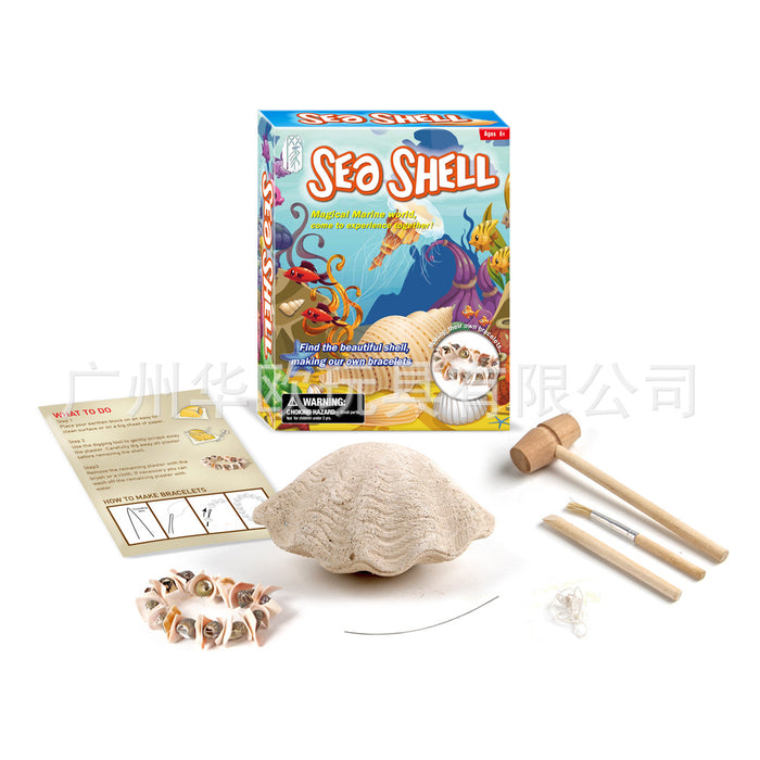 Wholesale DIY Assembled Shell Pearl Bracelet Archaeological Toy Excavation MOQ≥3 JDC-FT-HuaO004