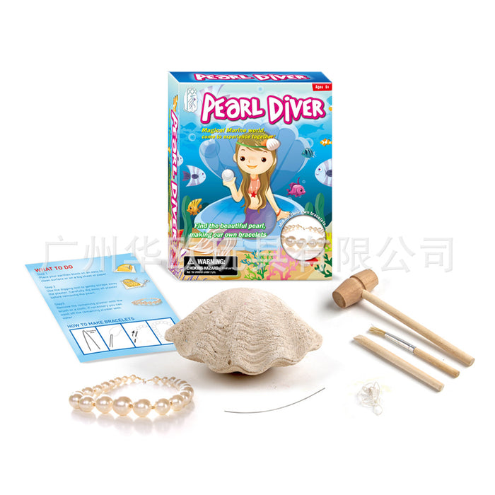 Wholesale DIY Assembled Shell Pearl Bracelet Archaeological Toy Excavation MOQ≥3 JDC-FT-HuaO004