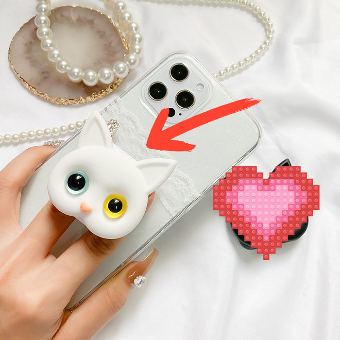 Wholesale Grips Cartoon Cat Plastic Phone Holder Mobile Phone Holder JDC-PS-Baiying003