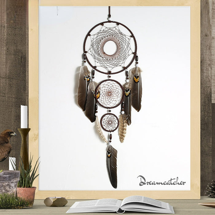 Jewelry WholesaleWholesale Indian Cotton Thread Feather Dreamcatcher MOQ≥2 JDC-DC-XR012 Dreamcatcher 薰然 %variant_option1% %variant_option2% %variant_option3%  Factory Price JoyasDeChina Joyas De China