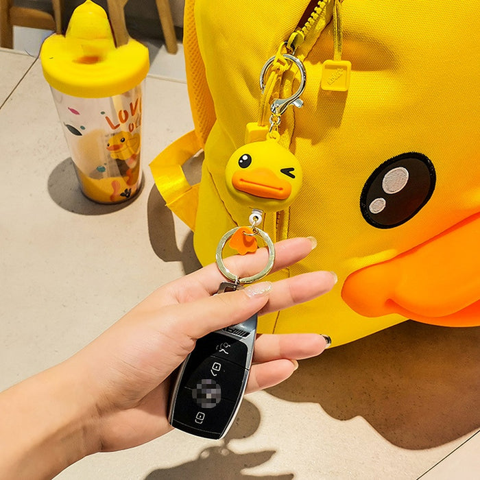 Wholesale Cartoon Duck PVC Retractable Keychain (M) JDC-KC-BaiM023