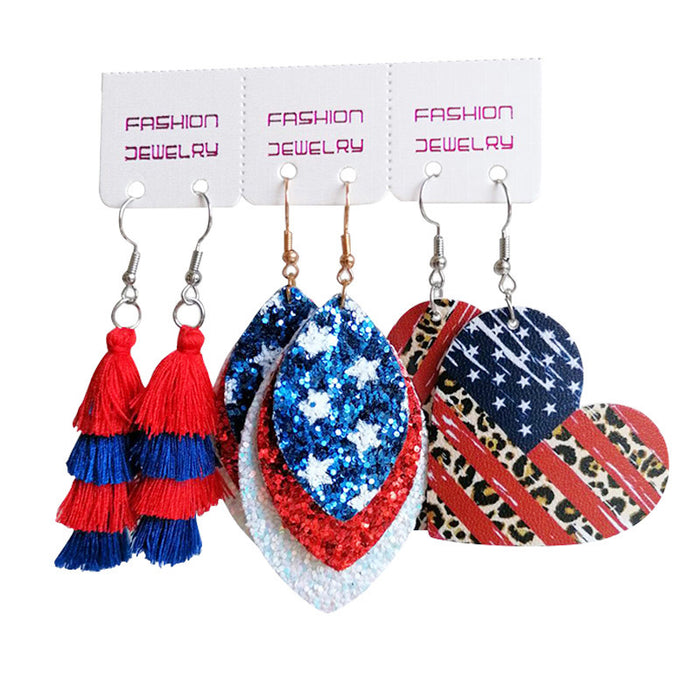 Wholesale 3Pairs/Pack earrings sports baseball sun flower drop earrings MOQ≥3 JDC-ES-heyi013