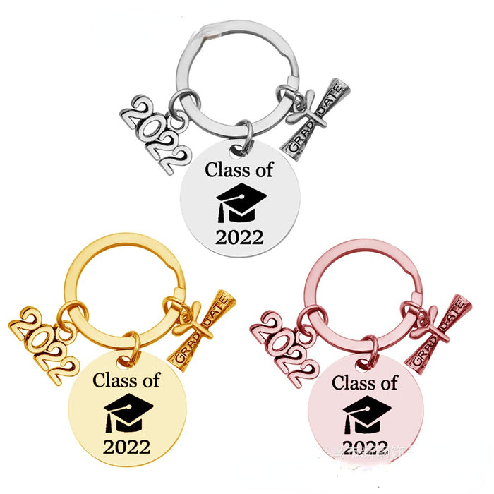 Jewelry WholesaleWholesale Graduation Season Stainless Steel Keychain MOQ≥2 JDC-KC-GangGu039 Keychains 钢古 %variant_option1% %variant_option2% %variant_option3%  Factory Price JoyasDeChina Joyas De China