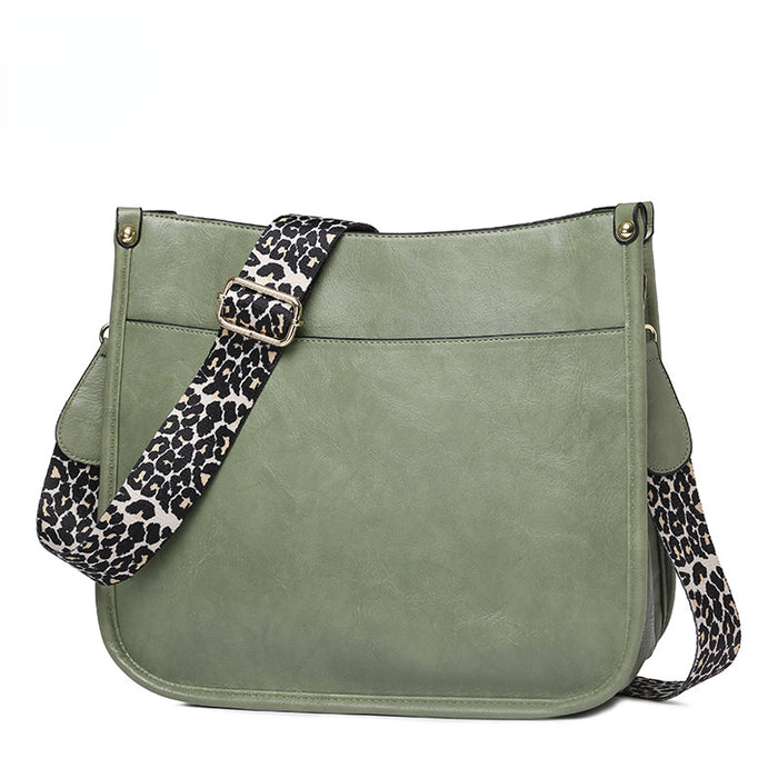 Wholesale Shoulder Bag PU Solid Color Leopard Print Shoulder Strap JDC-SD-ZLD002