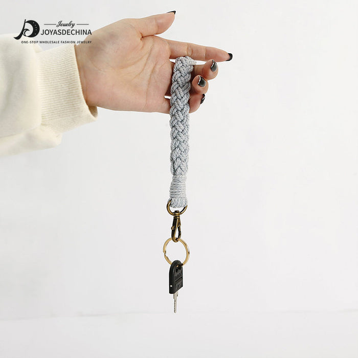 Wholesale hand woven wrist belt pastoral keychain MOQ≥2 JDC-KC-JM010