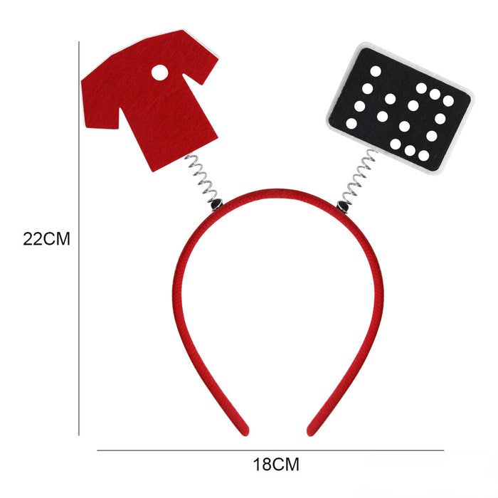 Wholesale Qatar World Cup Football Felt Cloth Plastic Decorative Headband JDC-HD-Zhouhao001