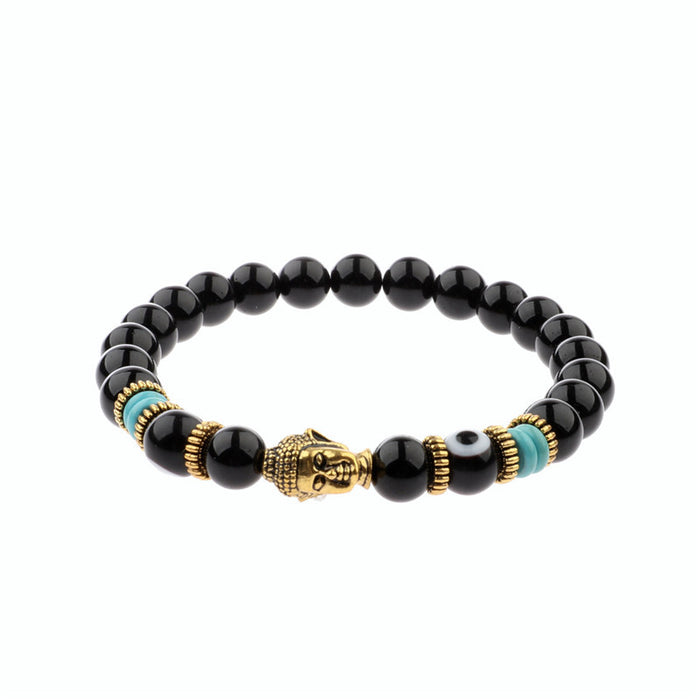 Wholesale Buddha Head Buddha Beads Power Stone Elastic Bracelet Beads JDC-BT-DuoW001