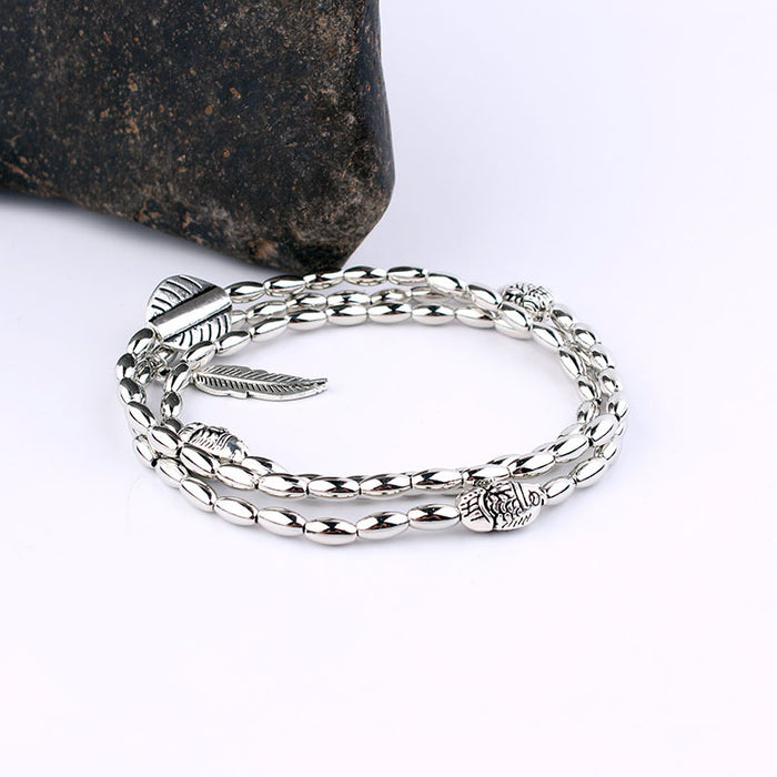 Wholesale Boho Leaf Fish Multilayer Hand Anklet JDC-AS-Lingda004