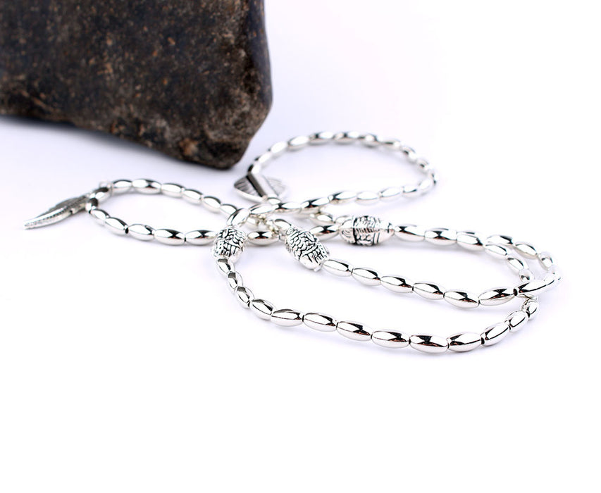 Wholesale Boho Leaf Fish Multilayer Hand Anklet JDC-AS-Lingda004