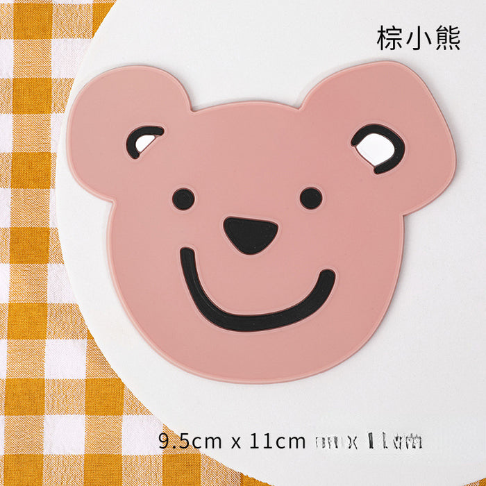 Wholesale Cartoon Cute Anti-Slip Coasters Silicone MOQ≥2 JDC-PS-Zhixin001