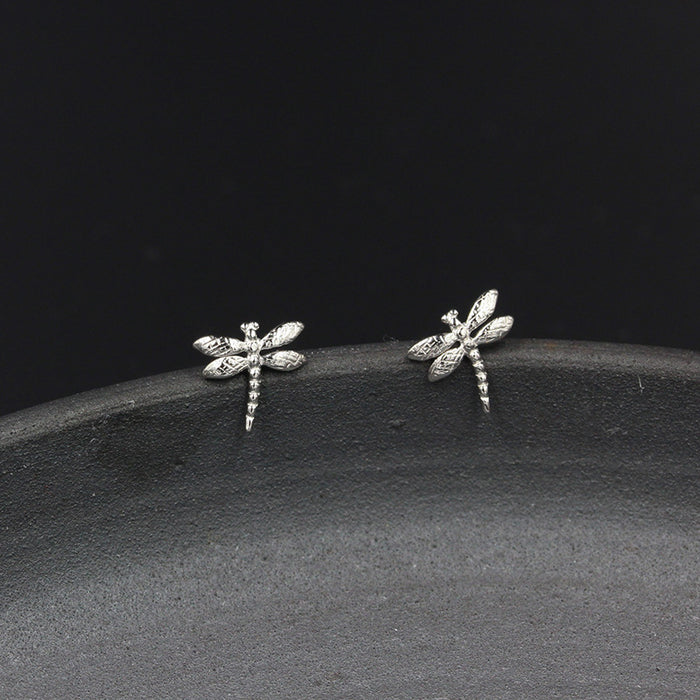 Wholesale Earrings Silver Cute Dragonfly Stud Earrings JDC-ES-Congz032