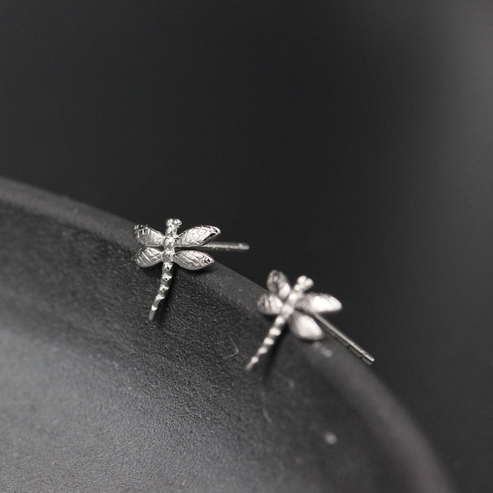 Wholesale Earrings Silver Cute Dragonfly Stud Earrings JDC-ES-Congz032