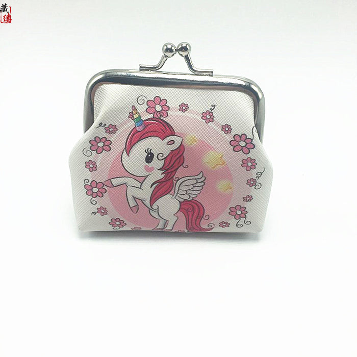 Wholesale Digital Printing Coin Purse Unicorn Printing Mouth Gold Bag Ladies Short Coin Purse MOQ≥3 JDC-HB-Canglv002