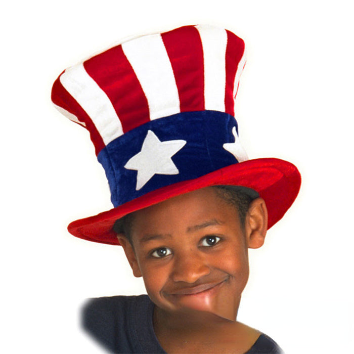 Wholesale 4th of July Independence Day Mardi Gras Party Hats Uncle Sam Top Hat MOQ≥10 JDC-FT-MingT001