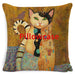 Jewelry WholesaleWholesale art mural cat printed cotton linen Pillowcase MOQ≥2 JDC-PW-Zhilin004 Pillowcase 智霖 %variant_option1% %variant_option2% %variant_option3%  Factory Price JoyasDeChina Joyas De China