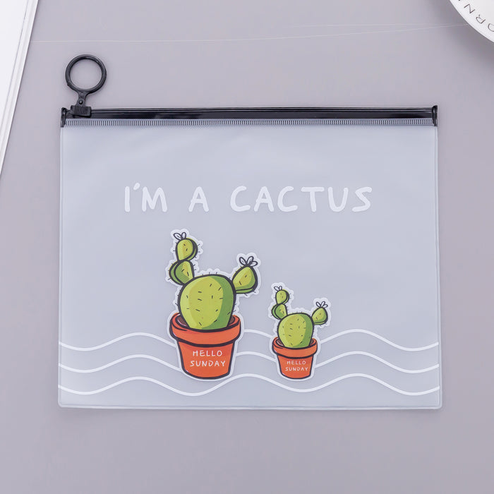 Wholesale PVC Transparent Cactus Ring Pencil Case JDC-PC-dichen001