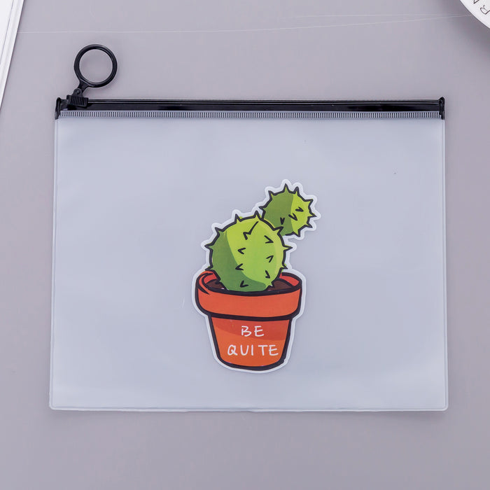 Wholesale PVC Transparent Cactus Ring Pencil Case JDC-PC-dichen001