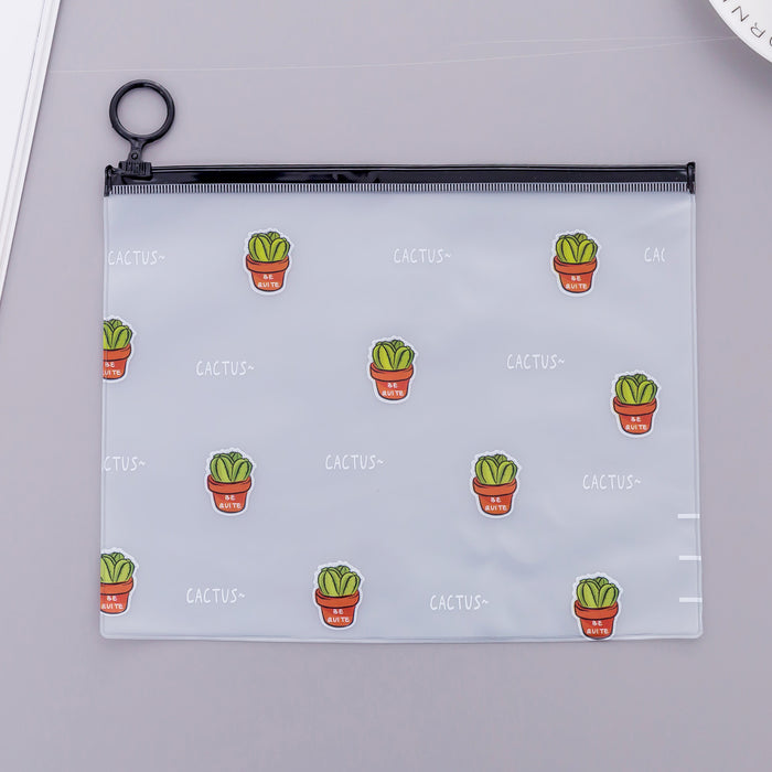 Wholesale PVC Transparent Cactus Ring Pencil Case JDC-PC-dichen001