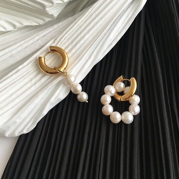 Jewelry WholesaleWholesale gold plated Pearl Earrings JDC-ES-Linh007 Earrings 麟凰 %variant_option1% %variant_option2% %variant_option3%  Factory Price JoyasDeChina Joyas De China