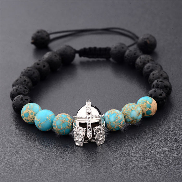 Wholesale Agate Volcanic Stone Beaded Bracelet JDC-BT-DuoW010