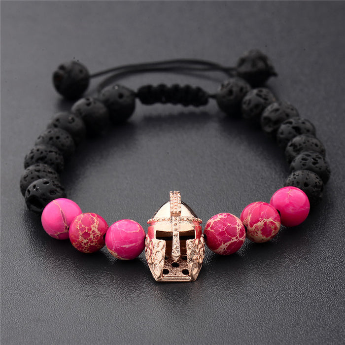 Wholesale Agate Volcanic Stone Beaded Bracelet JDC-BT-DuoW010