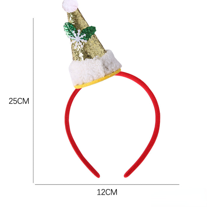 Wholesale Christmas Party Decoration Felt Cloth Plastic Headband JDC-HD-Zhouhao002