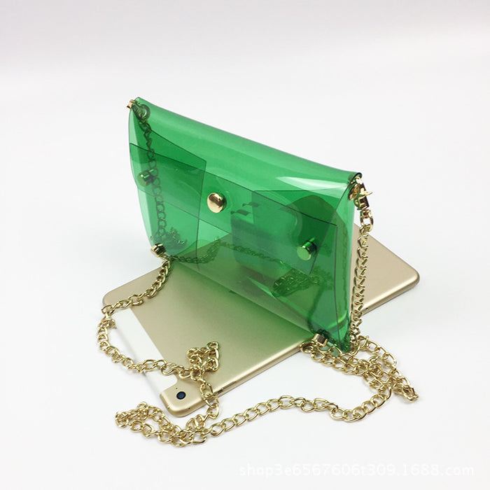 Wholesale PVC Transparent Jelly Shoulder Bag MOQ≥3 JDC-SD-Wanhong004