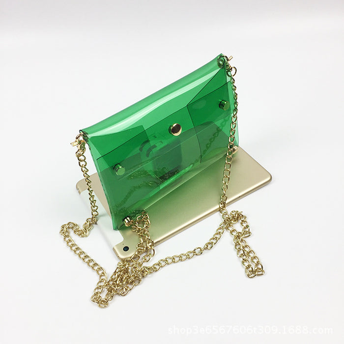 Wholesale PVC Transparent Jelly Shoulder Bag MOQ≥3 JDC-SD-Wanhong004