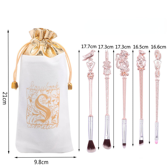 Wholesale Cartoon Metal Manmade Fiber Makeup Brush Set (M) MOQ≥3 JDC-MB-GYu004