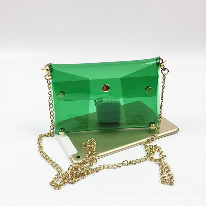 Wholesale PVC Transparent Jelly Shoulder Bag MOQ≥3 JDC-SD-Wanhong004