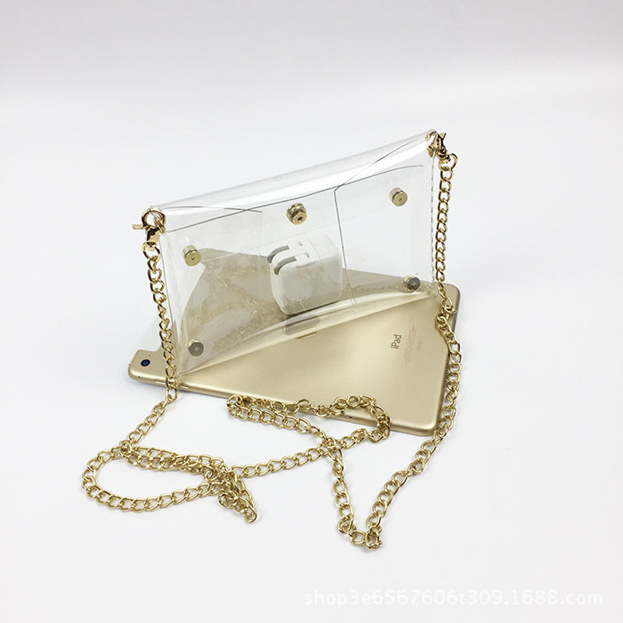 Wholesale PVC Transparent Jelly Shoulder Bag MOQ≥3 JDC-SD-Wanhong004