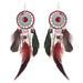 Jewelry WholesaleWholesale Boho Feather Tassel Alloy Dreamcatcher Earrings JDC-ES-RQiao001 Earrings 润俏 %variant_option1% %variant_option2% %variant_option3%  Factory Price JoyasDeChina Joyas De China