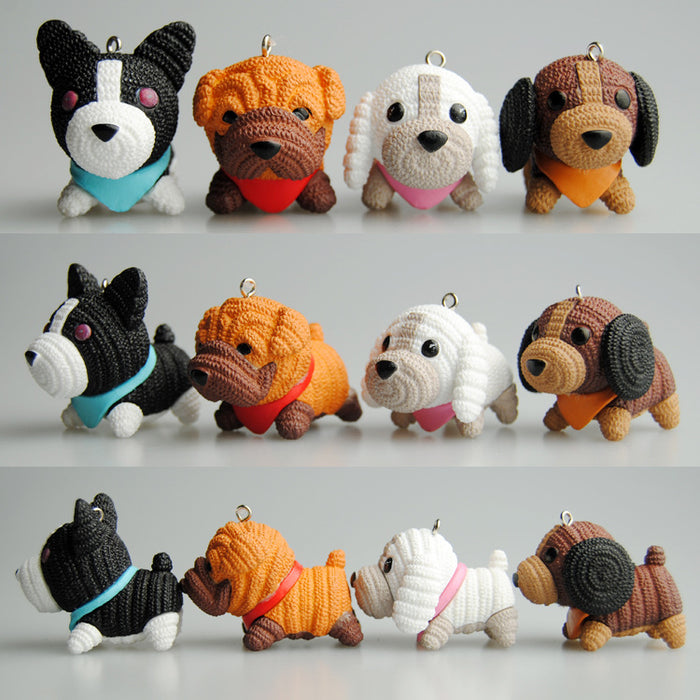 Wholesale Keychains For Backpacks Mascot Puppy Solid Keychain Figure MOQ≥2 JDC-KC-JYF005