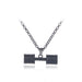 Jewelry WholesaleWholesale black dumbbell alloy necklace JDC-NE-LangT011 Necklaces 阆天 %variant_option1% %variant_option2% %variant_option3%  Factory Price JoyasDeChina Joyas De China